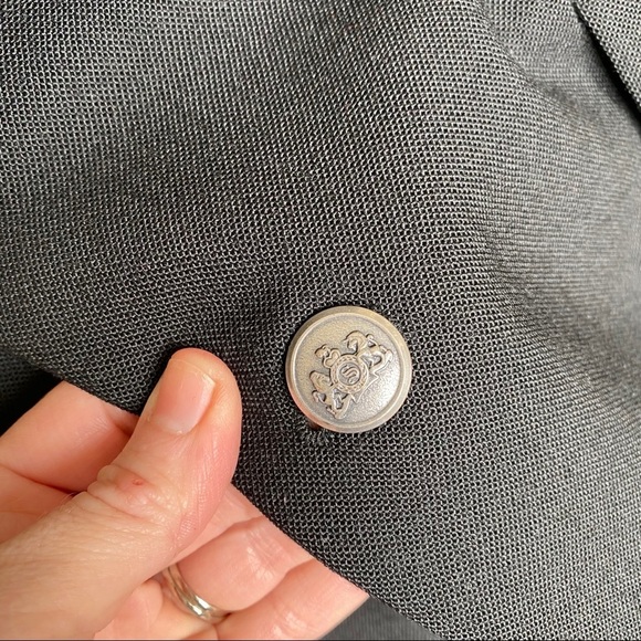 Stafford Black Wool Blend Suit Jacket w/ Vest - Picture 3 of 11